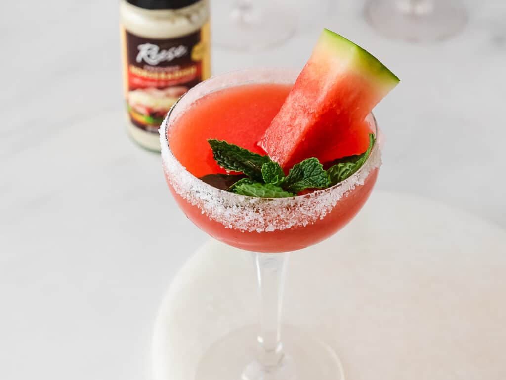 watermelon cocktail in a glass 