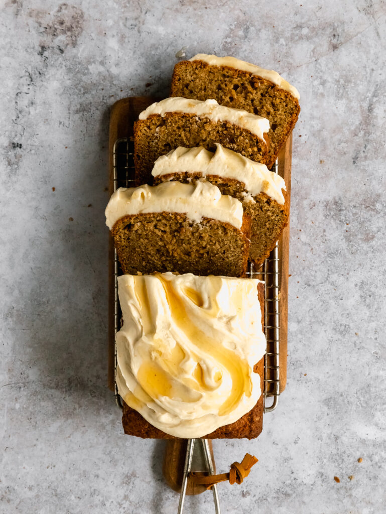brown butter parsnip loaf cake
