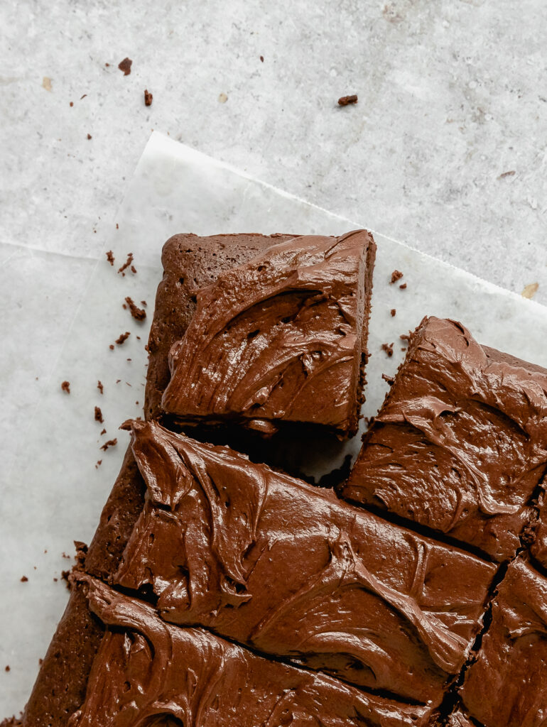 Guinness brownies with chocolate frosting 