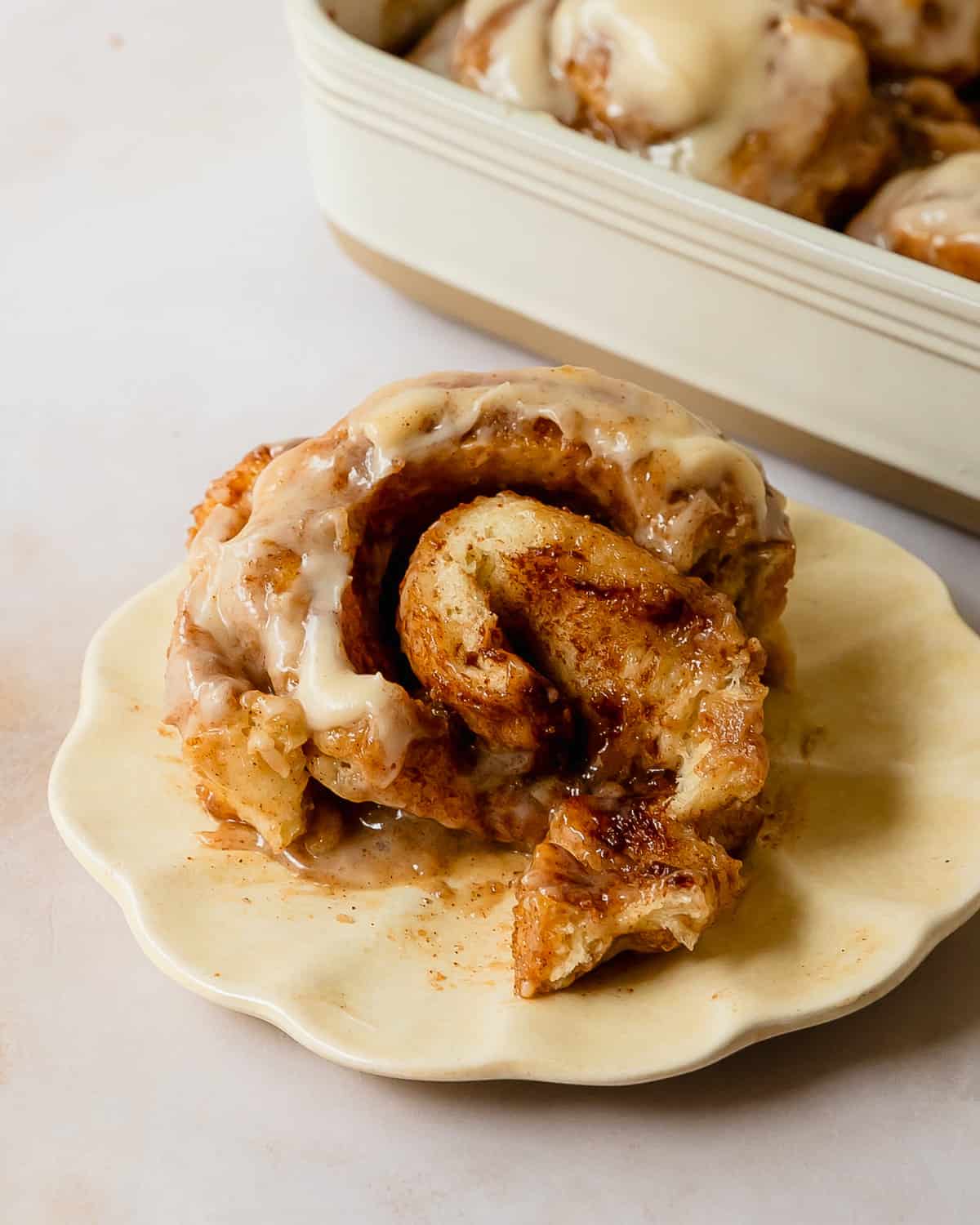 Cinnamon rolls with heavy cream is a clever and easy to make Tik Tok cinnamon roll hack that transforms canned cinnamon buns into light, fluffy and moist, bakery worthy cinnamon rolls. These deliciously gooey cinnamon rolls are topped with a brown sugar and cinnamon butter before baking and with a luscious cream cheese icing after baking. Grab your favorite store bought cinnamon rolls and make a decadent and easy breakfast treat everyone is sure to love!