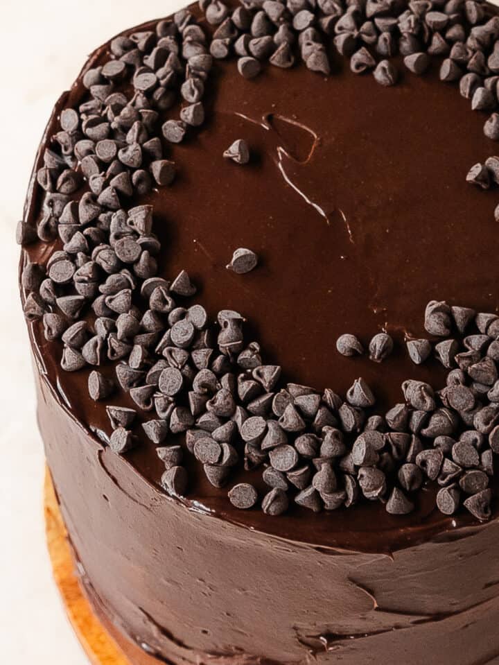 Triple Chocolate Cake (Moist Three Layer Cake) - Olives + Thyme