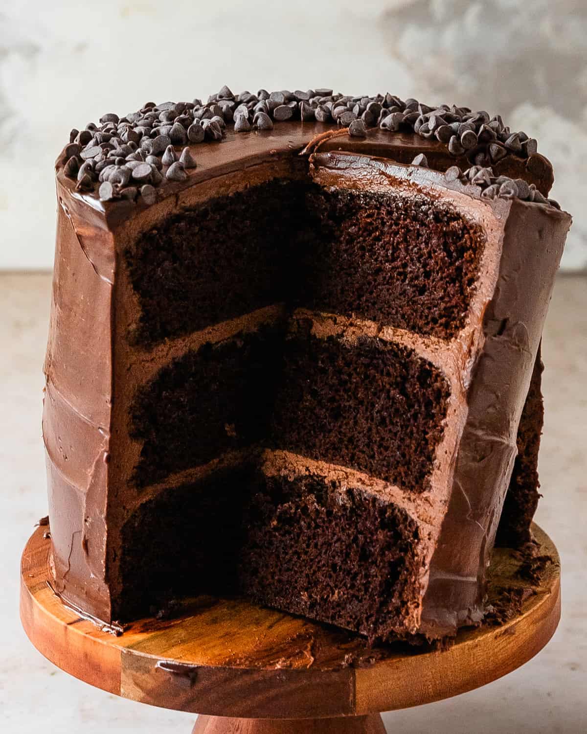 Triple Chocolate Cake (Moist Three Layer Cake) - Olives + Thyme