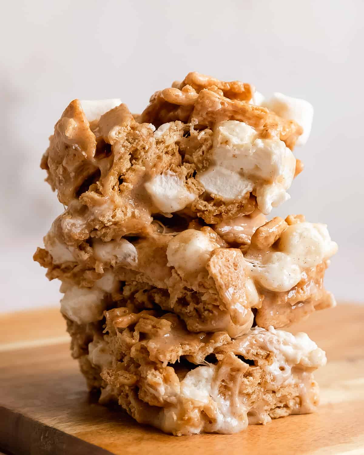 Cinnamon Toast Crunch Bars in a stack.