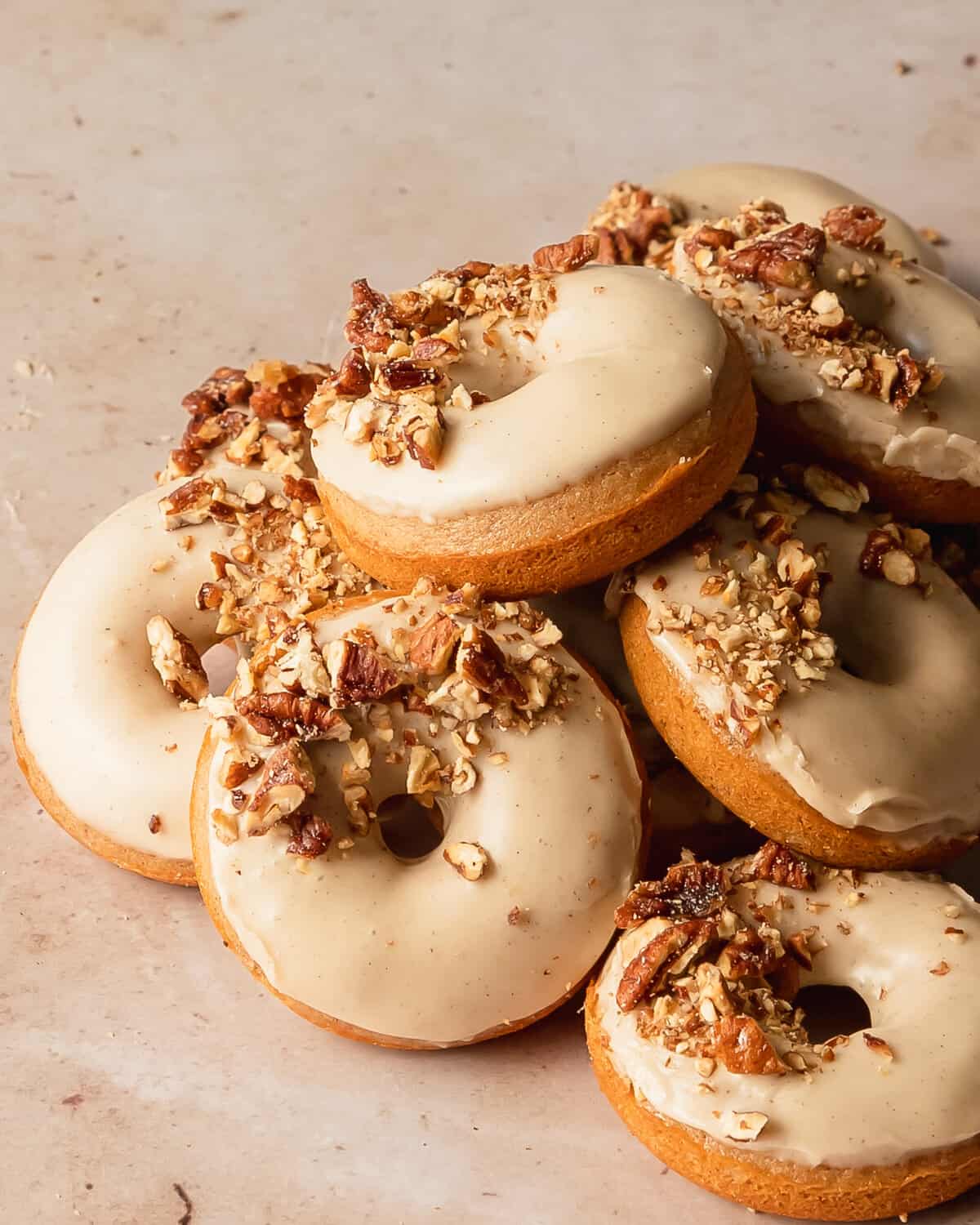 Maple Donuts in a stack