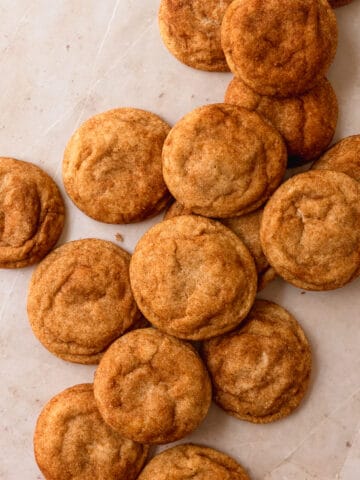 Snickerdoodles on a surface.