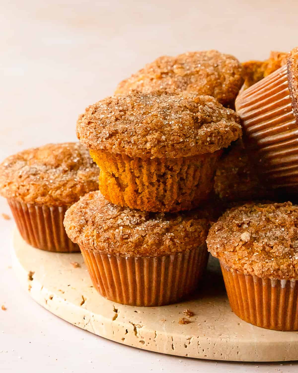 Pumpkin banana muffins are a deliciously soft, moist and fluffy cross between pumpkin bread and banana bread. These banana pumpkin muffins are topped with crunchy cinnamon sugar, giving them the perfect contrast of texture and flavors.  They make the perfect fall breakfast treat. 
