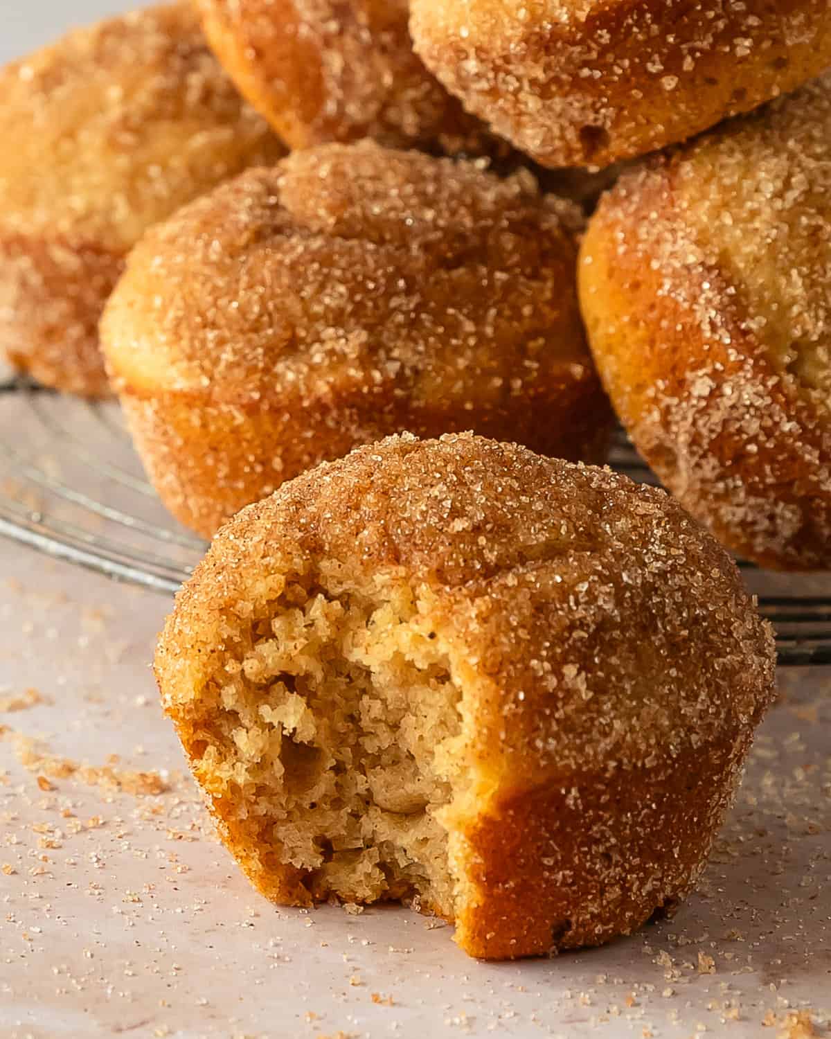 Cinnamon muffins are deliciously soft, moist and fluffy cinnamon spiced vanilla muffins with beautiful domed tops.  Once baked, these delightful breakfast muffins are dipped in melted butter and rolled in cinnamon sugar. They’re quick and easy muffins that are perfect for breakfasts or snacks. 