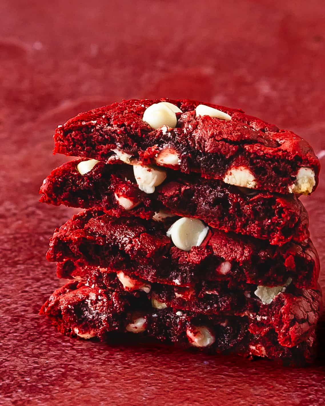 Red velvet cake mix cookies are soft and chewy red velvet cookies with creamy white chocolate chips. What makes this red velvet cookies from cake mix the best recipe is that you only need a few simple ingredients to make them. They’re the perfect easy to make, holiday cookie you can enjoy all year long.