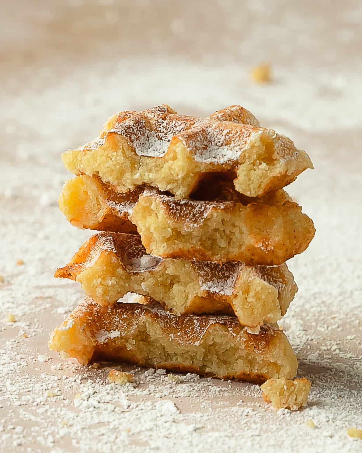 Waffle cookies area classic buttery vanilla sugar cookie cooked on a waffle iron. These easy cookie waffles have a soft buttery interior with a crisp golden brown exterior. 