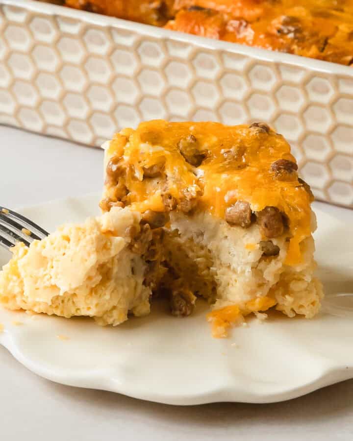 Biscuit Breakfast Casserole (Easy Baked Breakfast Recipe) - Olives + Thyme