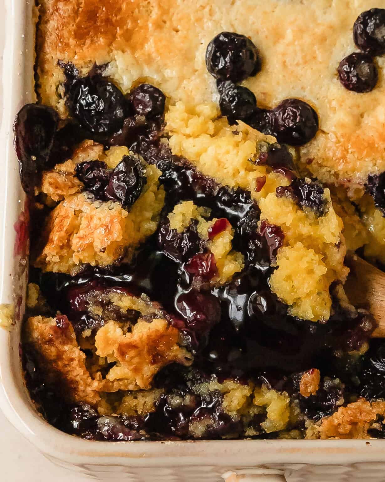 Blueberry Dump Cake (Easy Blueberry Cobbler with Cake Mix) - Olives + Thyme