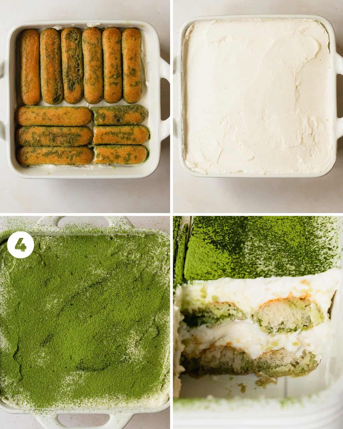 Loosely cover the tiramisu matcha tea dessert with plastic wrap and transfer to the fridge to chill and set for 4 - 6 hours. The tiramisu matcha tea dessert can stay in the fridge up to 1 day before serving. When it’s time to serve, carefully remove the prepared tiramisu from the fridge, dust with more matcha powder, slice and enjoy.