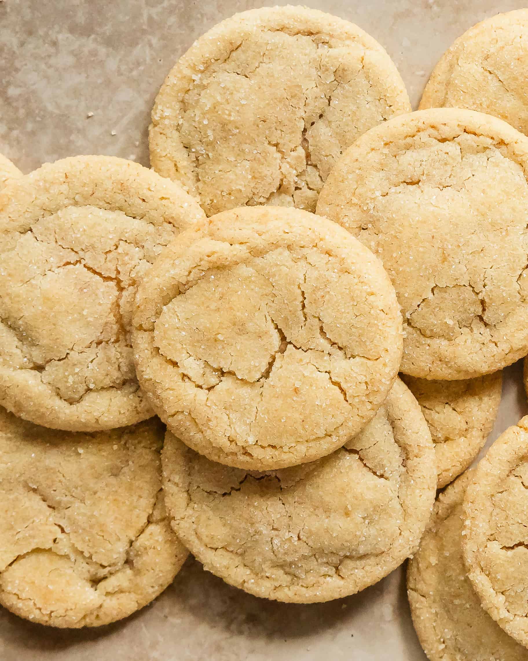 Brown butter cookies decaoratively laid out.
