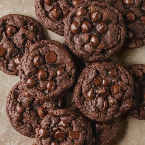 Double Chocolate Chip Cookies (Soft and Chewy Recipe) - Olives + Thyme
