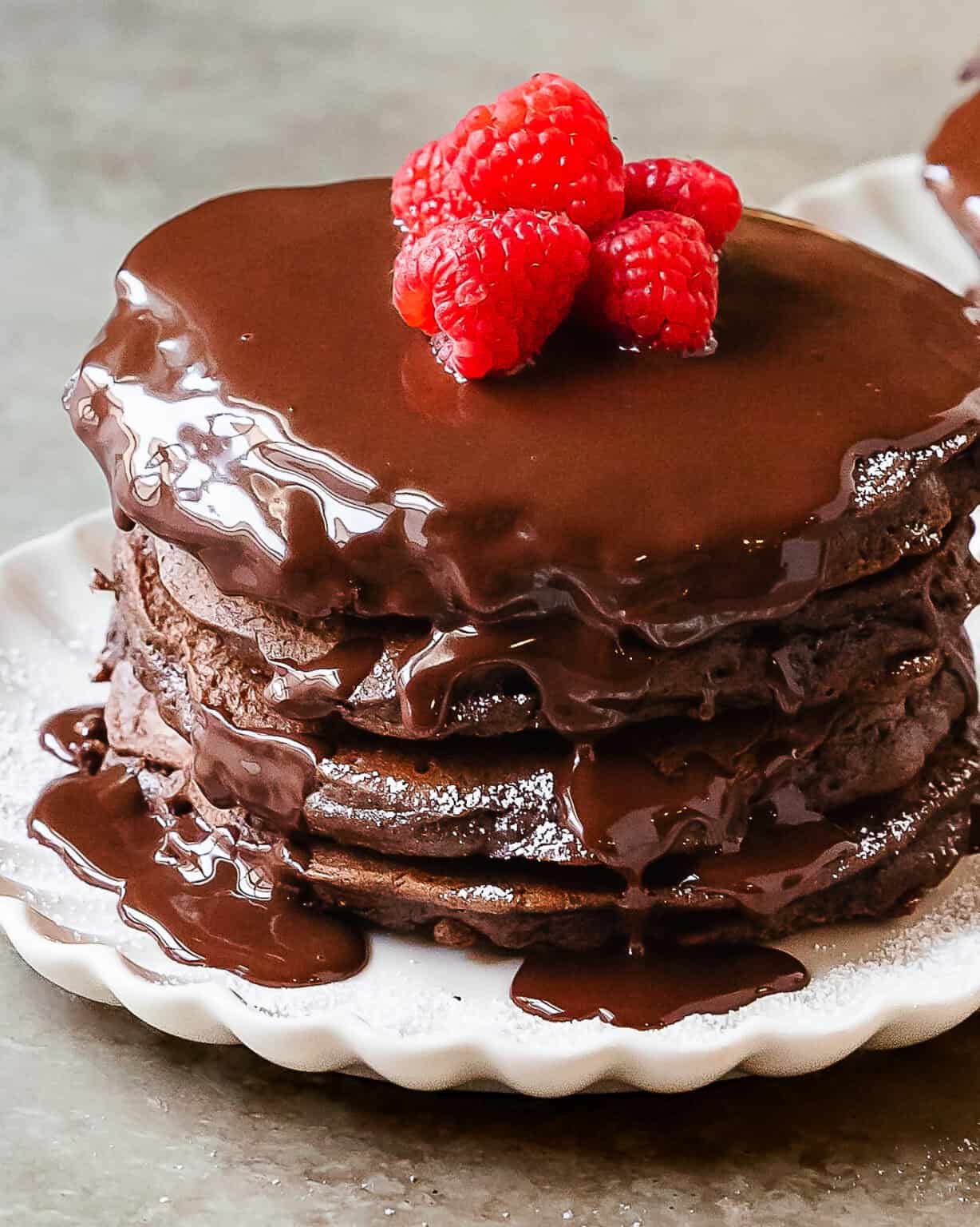 Chocolate Pancakes (Rich and Fluffy Recipe) - Olives + Thyme
