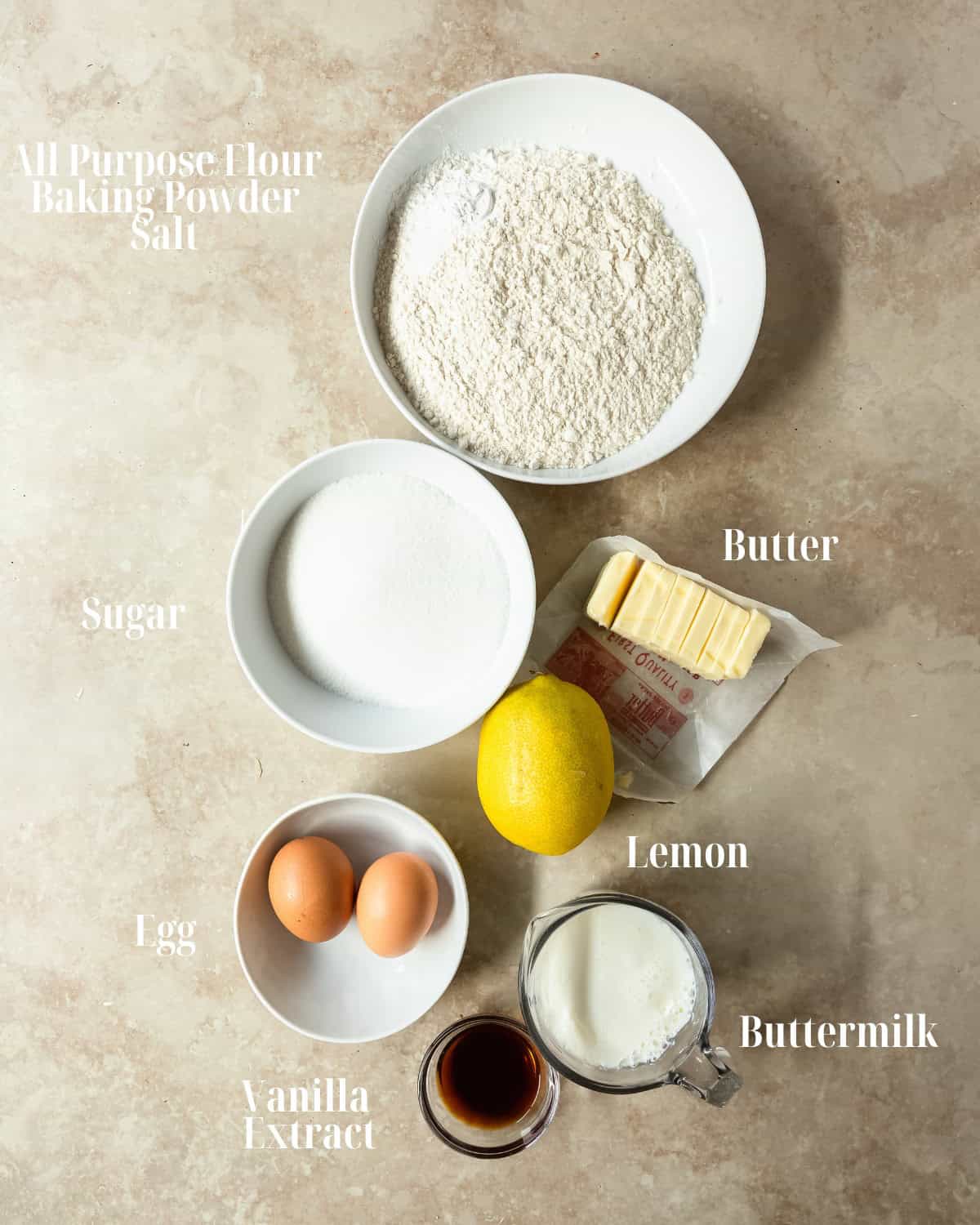Ingredients in bowls.